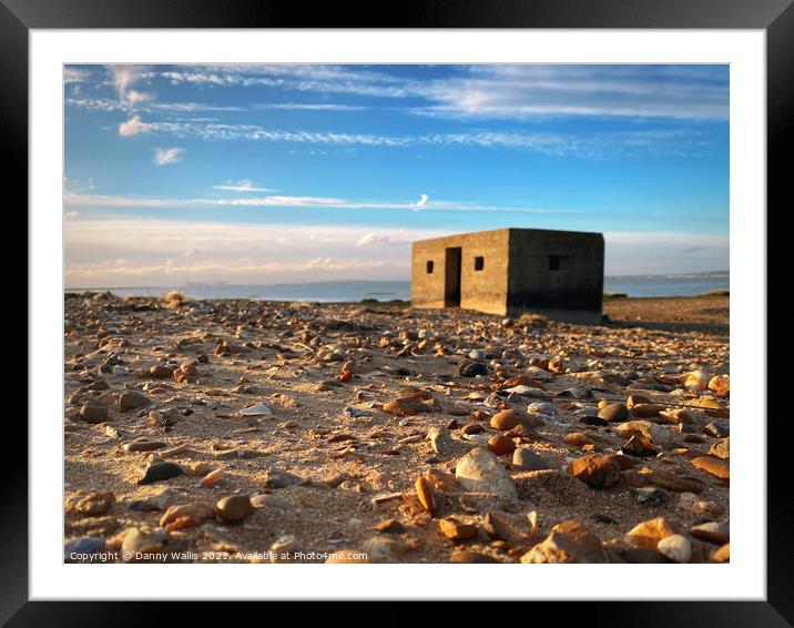 Pillbox at Sunset in Allhallows, Kent  Framed Mounted Print by Danny Wallis
