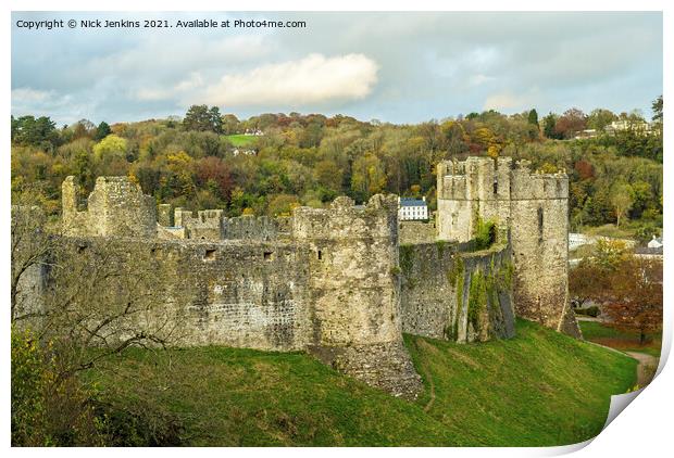 Chepstow Castle Chepstow Monmouthshire  Print by Nick Jenkins