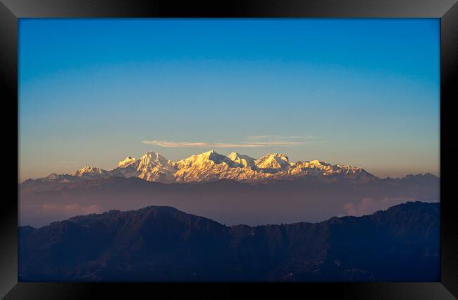 Shining Mount Ganesh range Framed Print by Ambir Tolang