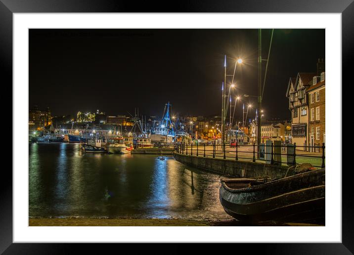 Peaceful stillness of Scarborough Harbour Framed Mounted Print by Ron Ella