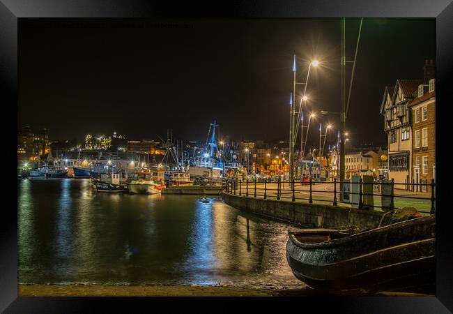 Peaceful stillness of Scarborough Harbour Framed Print by Ron Ella