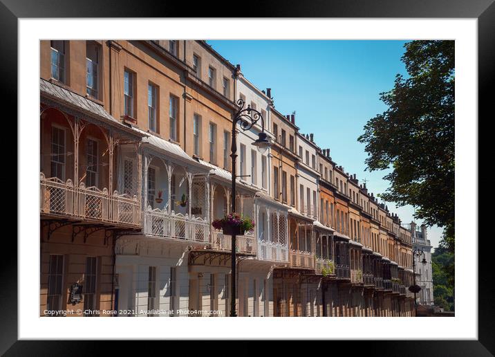 Bristol, Clifton Village architecture Framed Mounted Print by Chris Rose