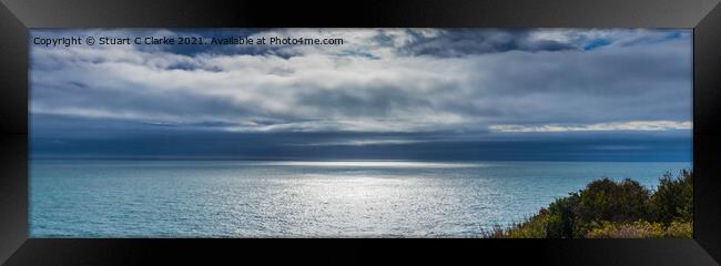 Durlston seascape Framed Print by Stuart C Clarke