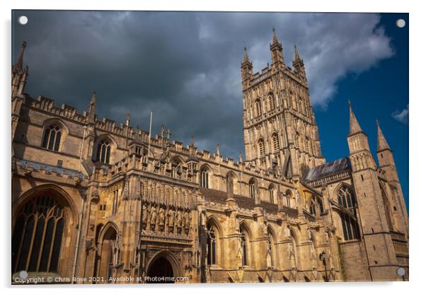 Gloucester Cathedral Acrylic by Chris Rose