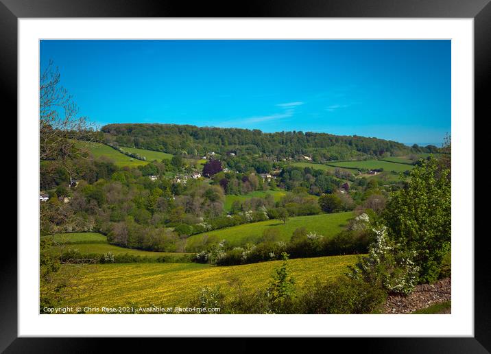 The Slad Valley Framed Mounted Print by Chris Rose