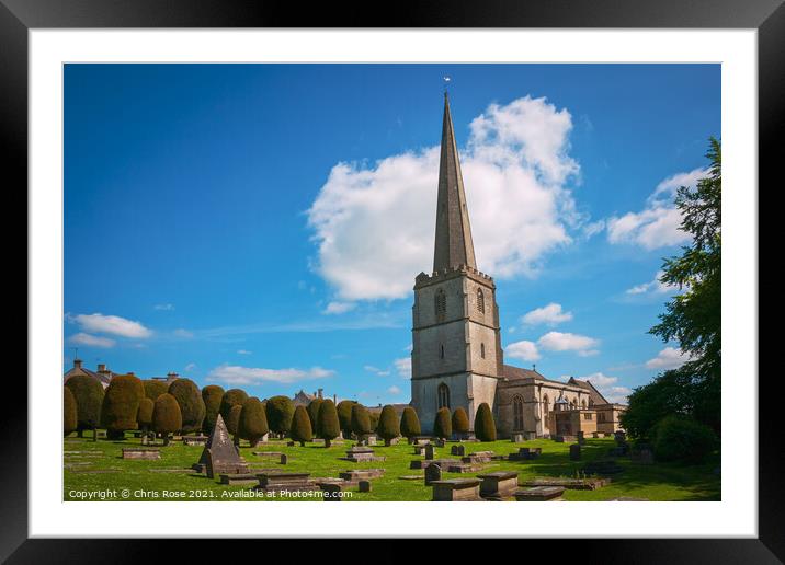 Painswick church Framed Mounted Print by Chris Rose