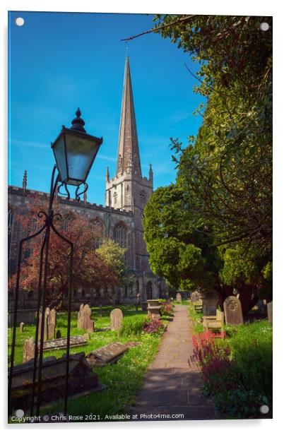 Tetbury church Acrylic by Chris Rose