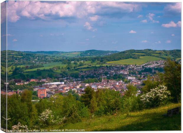 Stroud Valleys view Canvas Print by Chris Rose