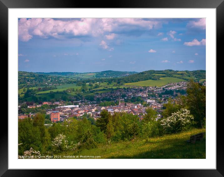 Stroud Valleys view Framed Mounted Print by Chris Rose
