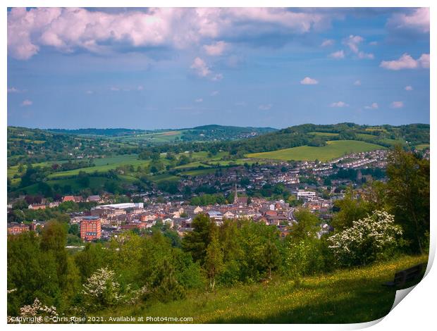 Stroud Valleys view Print by Chris Rose