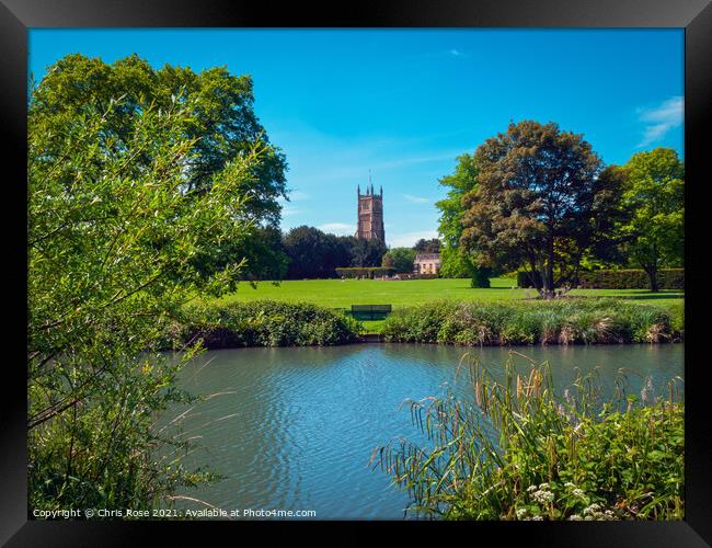 Cirencester Abbey Grounds Park Framed Print by Chris Rose