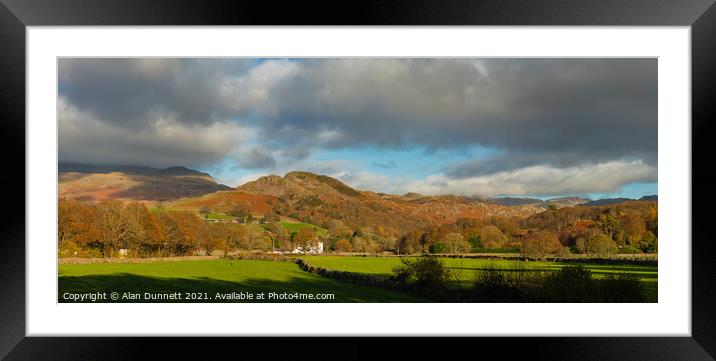 Eskdale to Boot Bank Framed Mounted Print by Alan Dunnett
