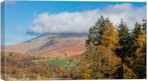 Scafell and Eskdale autumn Canvas Print by Alan Dunnett