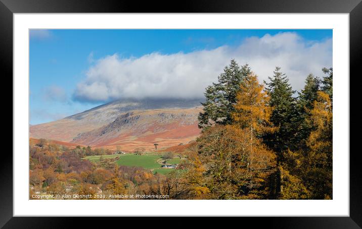 Scafell and Eskdale autumn Framed Mounted Print by Alan Dunnett