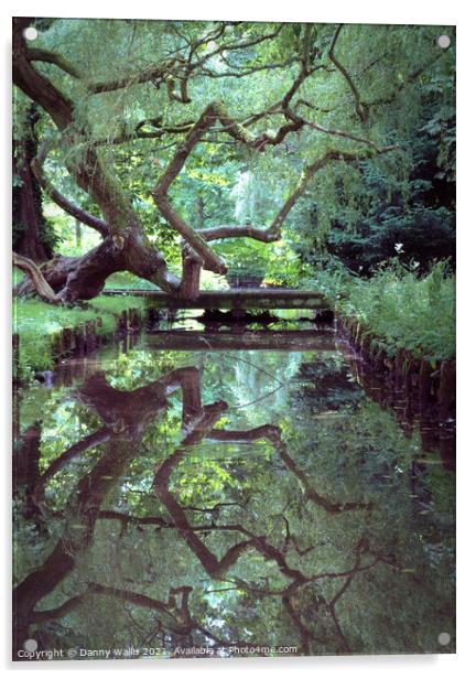 A Trees Reflection, Leeds Castle, Kent Acrylic by Danny Wallis