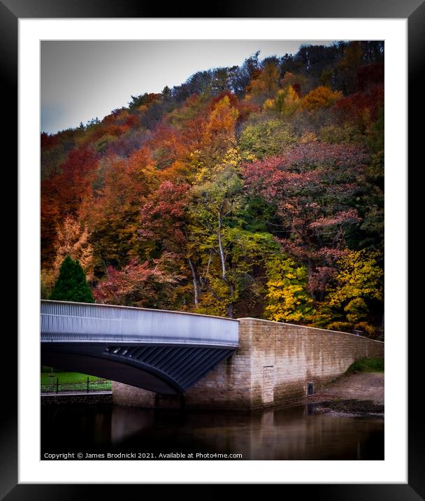 Pooley Bridge in Autumn Framed Mounted Print by James Brodnicki