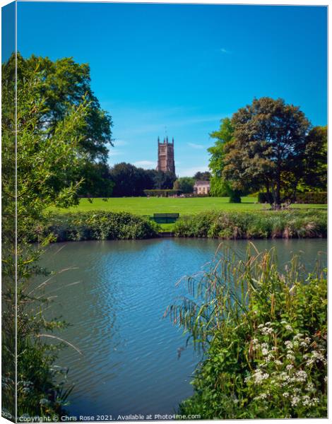 Cirencester Abbey Grounds Park Canvas Print by Chris Rose