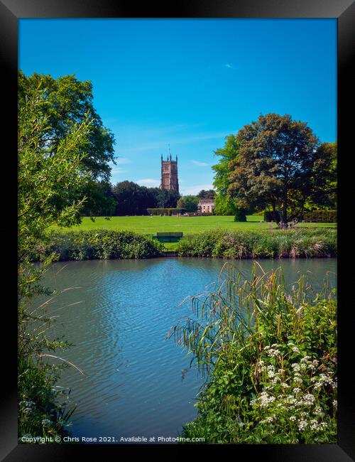 Cirencester Abbey Grounds Park Framed Print by Chris Rose