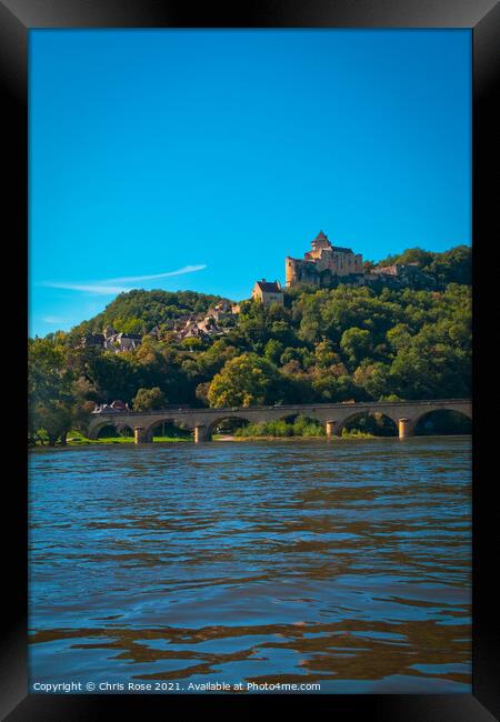 Castenaud-la-Chapelle and the Dordogne River Framed Print by Chris Rose