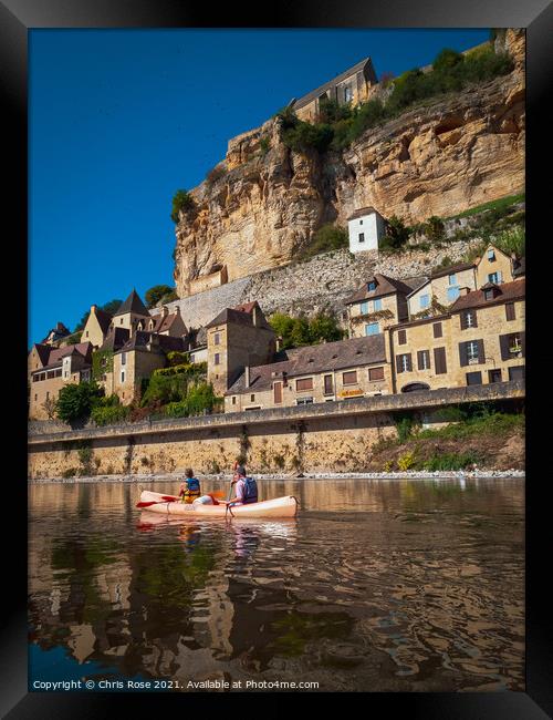 Dordogne River kayak trip Framed Print by Chris Rose