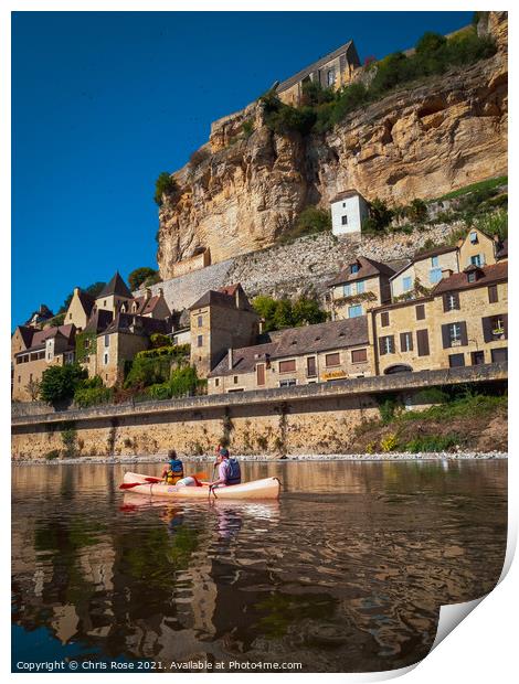 Dordogne River kayak trip Print by Chris Rose