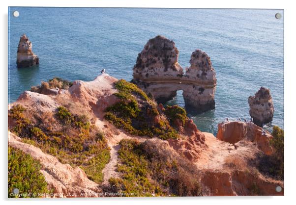 Algarve Coast near Lagos, Portugal Acrylic by Kasia Design