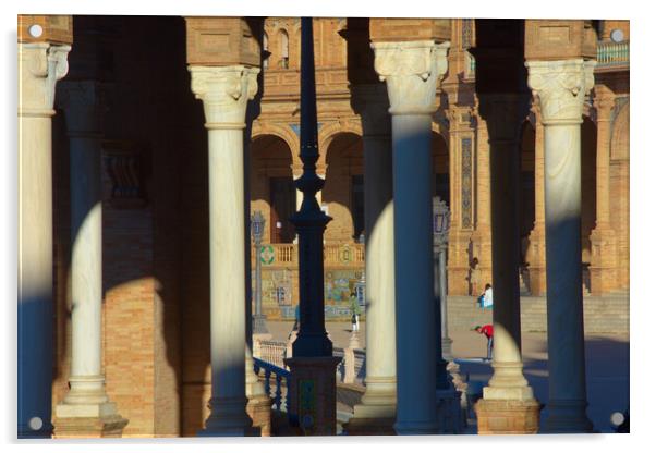 Details of some columns in Seville Acrylic by Jose Manuel Espigares Garc