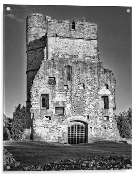 Donnington Castle near Newbury  Acrylic by Joyce Storey