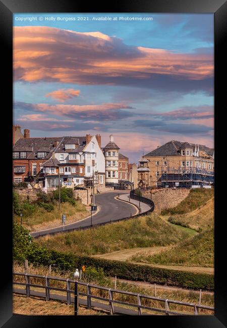 Tynmouth Street leading to the town  Framed Print by Holly Burgess