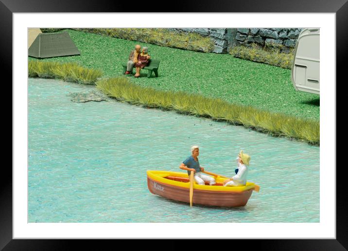 On The Boating Lake 1 Framed Mounted Print by Steve Purnell
