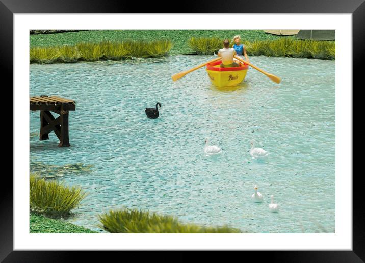 On The Boating Lake 2 Framed Mounted Print by Steve Purnell