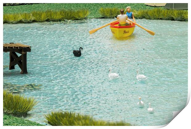 On The Boating Lake 2 Print by Steve Purnell