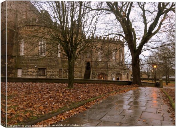 Autumn at Lancaster Castle Canvas Print by Lilian Marshall