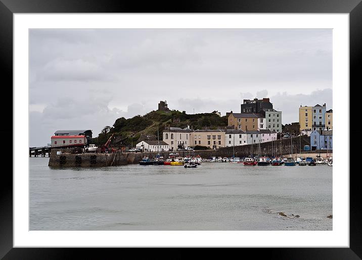 Tenby Harbour Framed Mounted Print by Steve Purnell