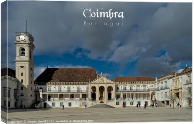 Coimbra University - Travel Art Canvas Print by Angelo DeVal