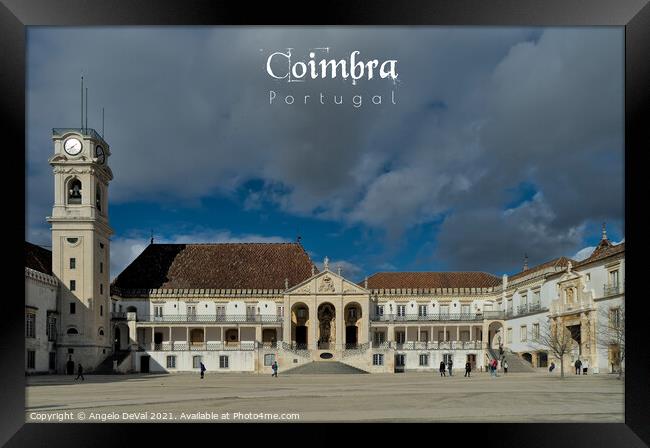 Coimbra University - Travel Art Framed Print by Angelo DeVal