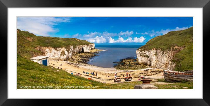 North Landing Flamborough Yorkshire Framed Mounted Print by Holly Burgess