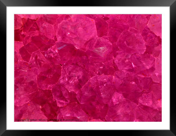 Isolated Macro of Amethyst Crystal Gemstone Rock F Framed Mounted Print by William Jell