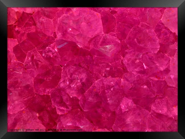 Isolated Macro of Amethyst Crystal Gemstone Rock F Framed Print by William Jell