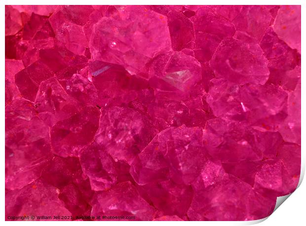 Isolated Macro of Amethyst Crystal Gemstone Rock F Print by William Jell
