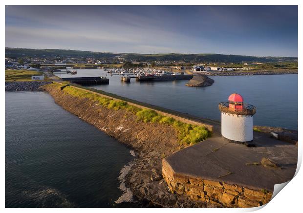Burry Port Lighthouse and marina Print by Leighton Collins