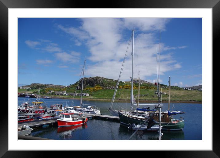 Outdoor Boats at Kinlochbervie Framed Mounted Print by Jacqi Elmslie
