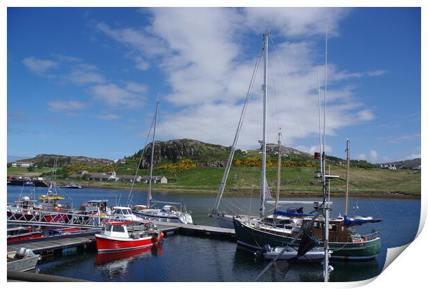Outdoor Boats at Kinlochbervie Print by Jacqi Elmslie