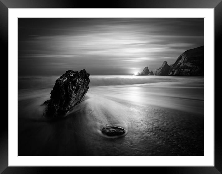 Westcombe Black and White Framed Mounted Print by David Neighbour