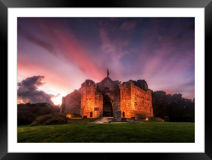 Oystermouth Castle, Swansea Framed Mounted Print by Leighton Collins