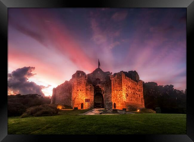 Oystermouth Castle, Swansea Framed Print by Leighton Collins