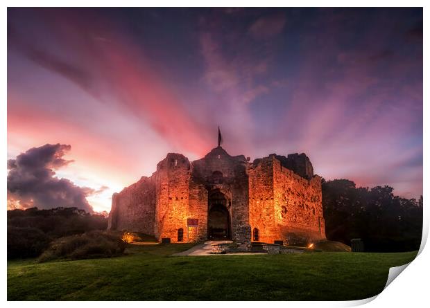 Oystermouth Castle, Swansea Print by Leighton Collins