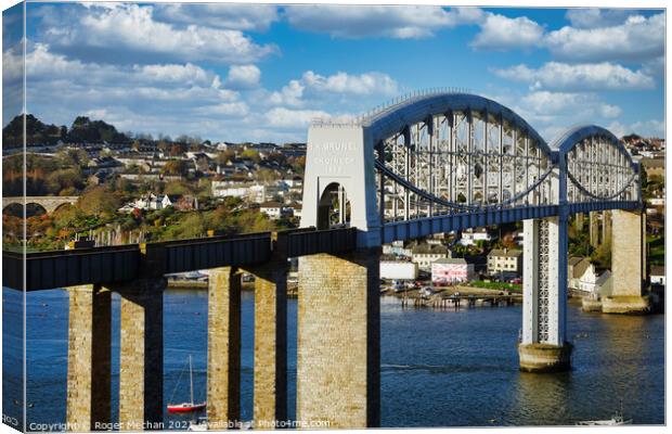 Crossing the River Tamar Canvas Print by Roger Mechan
