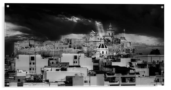 Dramatic Architecture in Black and White City of t Acrylic by Maggie Bajada