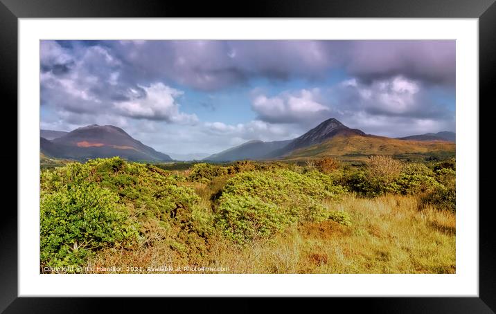 Connemara Mountains, Ireland Framed Mounted Print by jim Hamilton